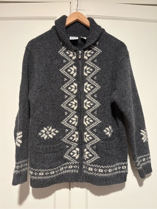 Field Gear Sweaters - Field Gear Grey Wool Full Zip Cardigan Sweater